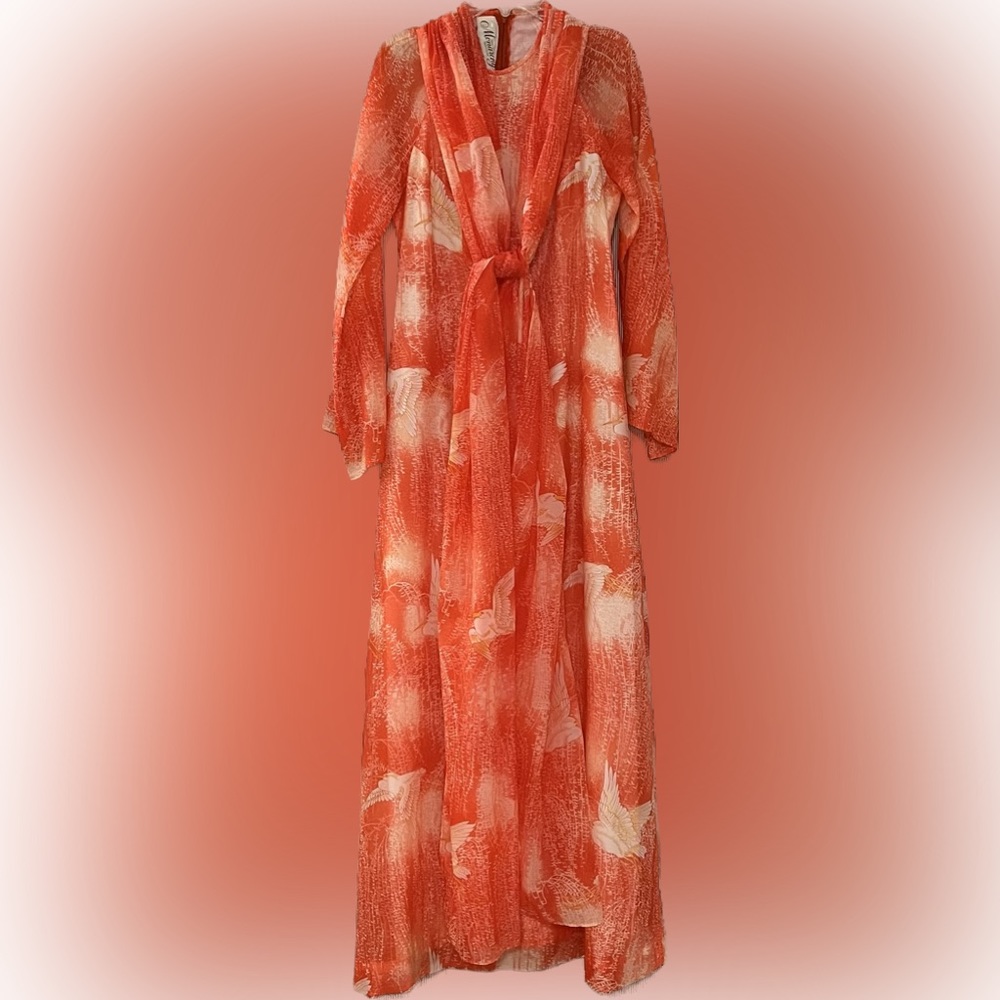 Hawaiian Monarchy Vintage Chiffon Dress